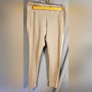 Adidas Climalite Heather Grey Logo Leggings, Size Medium